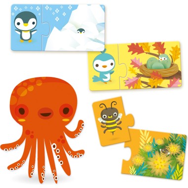 Puzzle - Duo Cache Cache - Jeux classiques - Djeco Puzzle - Duo Cache Cache - Jeux classiques - Djeco