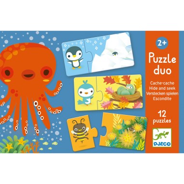 Puzzle - Duo Cache Cache - Jeux classiques - Djeco Puzzle - Duo Cache Cache - Jeux classiques - Djeco