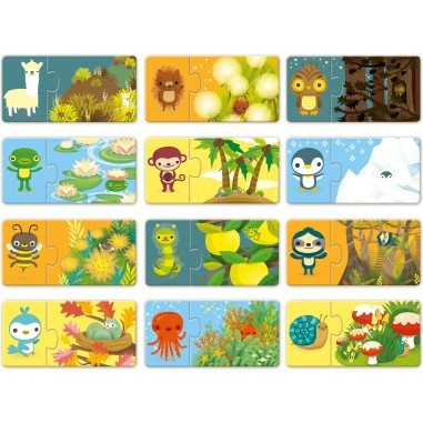 Puzzle - Duo Cache Cache - Jeux classiques - Djeco Puzzle - Duo Cache Cache - Jeux classiques - Djeco