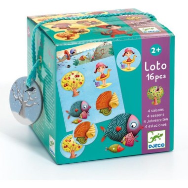 Loto des 4 saisons 16 pièces - jeu éducatif enfant - Djeco