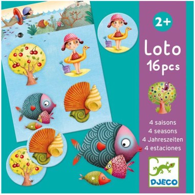 Loto des 4 saisons 16 pièces - jeu éducatif enfant - Djeco Loto des 4 saisons 16 pièces - jeu éducatif enfant - Djeco