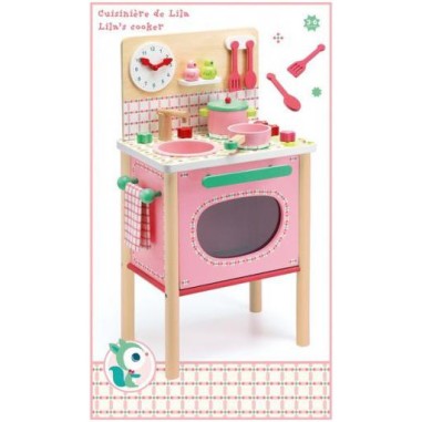 La cuisinière de Lila - cuisine en bois Djeco La cuisinière de Lila - cuisine en bois Djeco