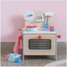 Djeco - Jouet d'imitation - Cuisinière bleue 2