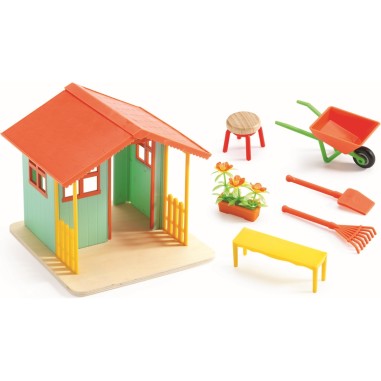 Maison de jardin - mobilier maison de poupée Djeco - Djeco Maison de jardin - mobilier maison de poupée Djeco - Djeco