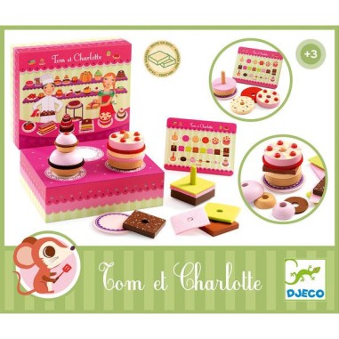 Boîte à gâteaux Charlotte et Tom - jouet en bois de dinette pour enfant - Djeco Boîte à gâteaux Charlotte et Tom - jouet en bois de dinette pour enfant - Djeco