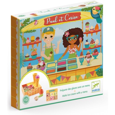 Boîte à glace Paul et cerise - dinette en bois - Djeco Boîte à glace Paul et cerise - dinette en bois - Djeco