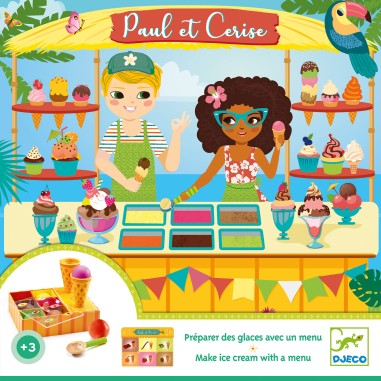 Boîte à glace Paul et cerise - dinette en bois - Djeco Boîte à glace Paul et cerise - dinette en bois - Djeco