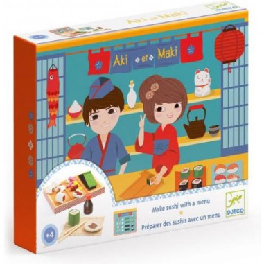 Préparer des Sushis avec un Menu - Aki et Maki - Djeco Préparer des Sushis avec un Menu - Aki et Maki - Djeco