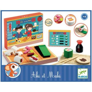 Préparer des Sushis avec un Menu - Aki et Maki - Djeco Préparer des Sushis avec un Menu - Aki et Maki - Djeco