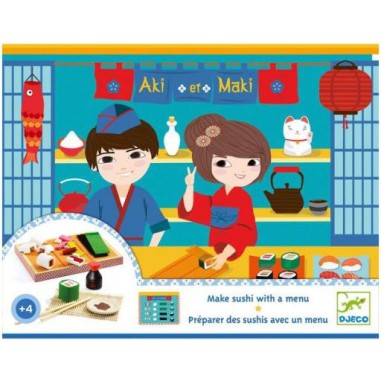 Préparer des Sushis avec un Menu - Aki et Maki - Djeco Préparer des Sushis avec un Menu - Aki et Maki - Djeco