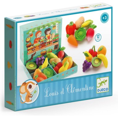 Louis et Clémentine - Fruits et légumes - Un jeu Djeco Louis et Clémentine - Fruits et légumes - Un jeu Djeco