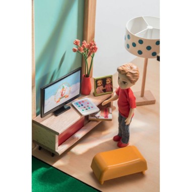 Le salon télévision - Mobilier maison de poupées Djeco Le salon télévision - Mobilier maison de poupées Djeco