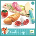 Lunch à Couper Dinette Aliments en bois à Couper de Djeco Lunch à Couper Dinette Aliments en bois à Couper de Djeco