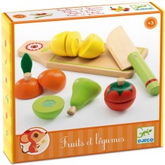 Fruits et légumes à découper - dinette en bois - Djeco 2