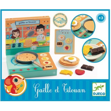 Gaëlle et Titouan atelier crêpe - Djeco - Un jeu Djeco Gaëlle et Titouan atelier crêpe - Djeco - Un jeu Djeco