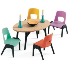 La salle à manger - mobilier maison de poupée Djeco - Djeco 2