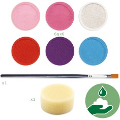 Djeco - Palettes et accessoires - Palette 6 couleurs - Sweet 2