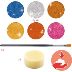 Djeco - Palettes et accessoires - Palette 6 couleurs - Effet métal 2