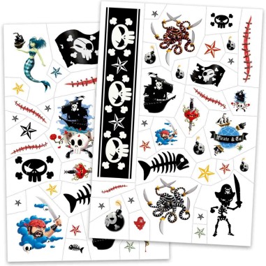 Tatouages éphémères - Pirates - Djeco Tatouages éphémères - Pirates - Djeco