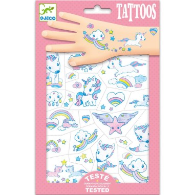 Tatouages éphémères - Licornes - Djeco Tatouages éphémères - Licornes - Djeco