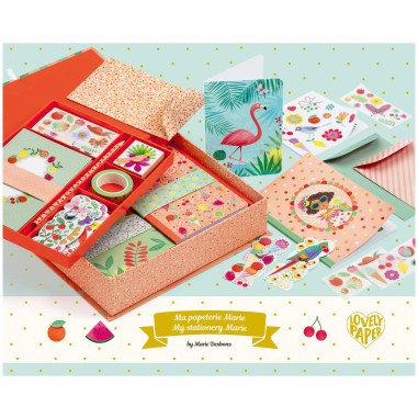 Coffret Ma papeterie Marie Lovely Paper - Djeco Coffret Ma papeterie Marie Lovely Paper - Djeco