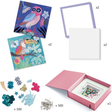 Djeco - Tableaux de sequins - Flamboyants Djeco - Tableaux de sequins - Flamboyants