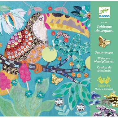 Djeco - Tableaux de sequins - Flamboyants Djeco - Tableaux de sequins - Flamboyants