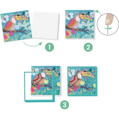 Djeco - Tableaux de sequins - Flamboyants Djeco - Tableaux de sequins - Flamboyants