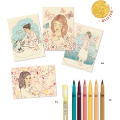 Feutres pinceaux sous le charme - loisirs créatifs Djeco 2
