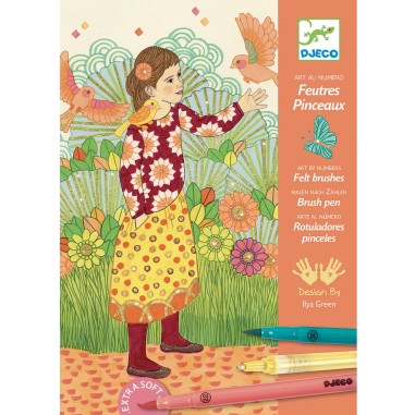 Feutres pinceaux sous le charme - loisirs créatifs Djeco Feutres pinceaux sous le charme - loisirs créatifs Djeco