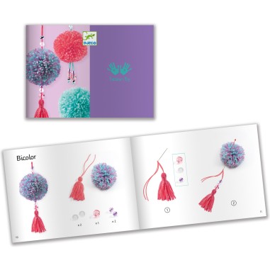 Coffret pompons pampilles - loisirs créatifs Djeco