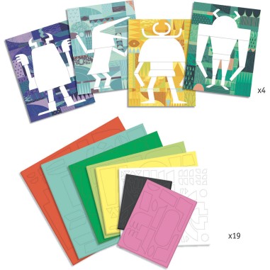 Monsters gallery collage relief - Djeco Monsters gallery collage relief - Djeco