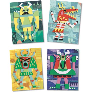 Monsters gallery collage relief - Djeco Monsters gallery collage relief - Djeco
