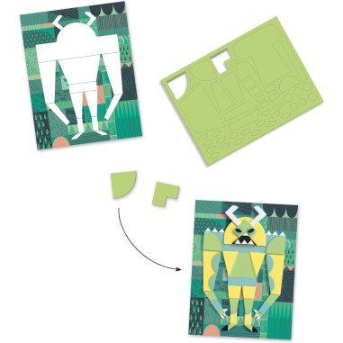 Monsters gallery collage relief - Djeco Monsters gallery collage relief - Djeco
