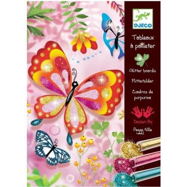 Tableau à pailleter papillons - loisirs créatifs - Djeco Tableau à pailleter papillons - loisirs créatifs - Djeco