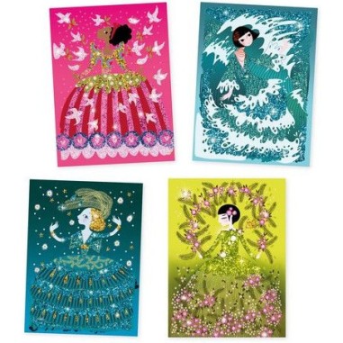 Tableau à pailleter robes - loisirs créatifs - Djeco Tableau à pailleter robes - loisirs créatifs - Djeco