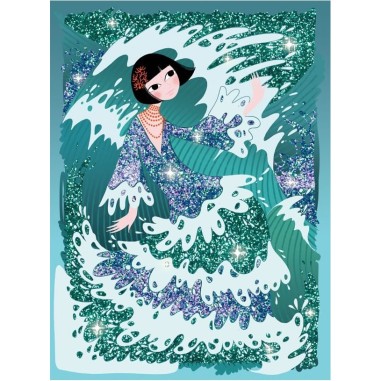 Tableau à pailleter robes - loisirs créatifs - Djeco Tableau à pailleter robes - loisirs créatifs - Djeco