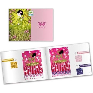 Tableau à pailleter robes - loisirs créatifs - Djeco Tableau à pailleter robes - loisirs créatifs - Djeco