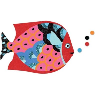 Sables colorés avec paillettes poissons - Art au numéro - Djeco Sables colorés avec paillettes poissons - Art au numéro - Djeco