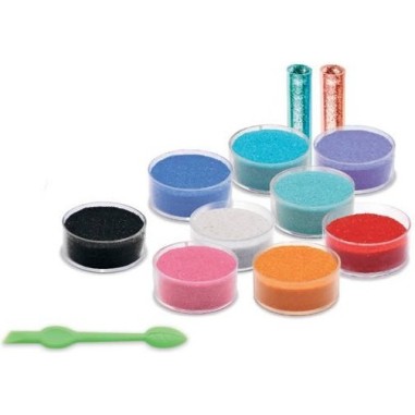 Sables colorés avec paillettes poissons - Art au numéro - Djeco Sables colorés avec paillettes poissons - Art au numéro - Djeco