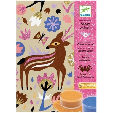 Sables colorés merveilles des bois - Art au numéro - Djeco Sables colorés merveilles des bois - Art au numéro - Djeco