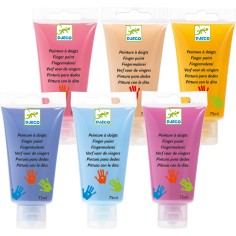 Djeco - Les couleurs des petits - 6 tubes de peinture à  doigts Sweet 2