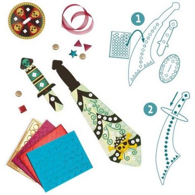 Comme un Pirate Sabres Mosaïques à Décorer Do it Yourself Djeco Comme un Pirate Sabres Mosaïques à Décorer Do it Yourself Djeco