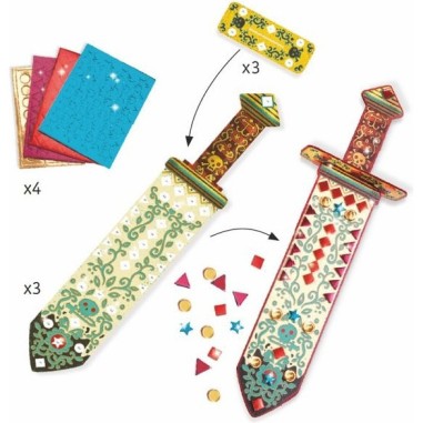 Comme un Pirate Sabres Mosaïques à Décorer Do it Yourself Djeco Comme un Pirate Sabres Mosaïques à Décorer Do it Yourself Djeco