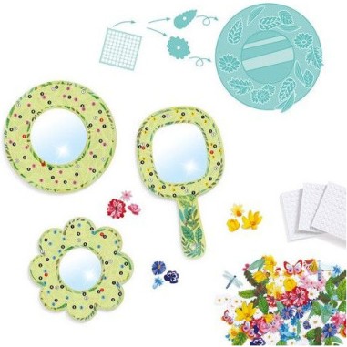 3 miroirs à décorer douceur florale - Do it Yourself Djeco 3 miroirs à décorer douceur florale - Do it Yourself Djeco