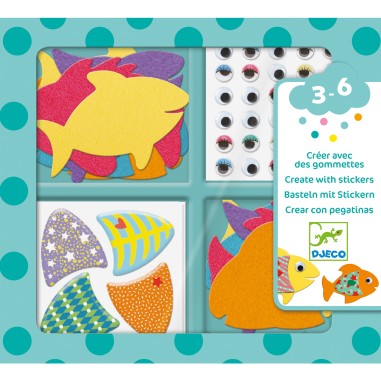 Djeco - Stickers pour les petits - J'aime les poissons Djeco - Stickers pour les petits - J'aime les poissons