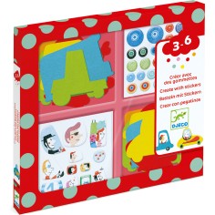 Coffret Créer avec des Gommettes J aime les voitures - Djeco