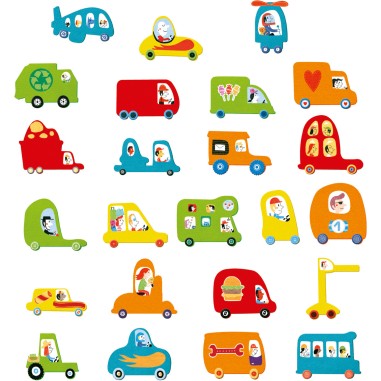 Coffret Créer avec des Gommettes J aime les voitures - Djeco Coffret Créer avec des Gommettes J aime les voitures - Djeco