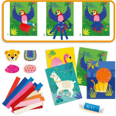 Djeco - Collages pour les petits - Avec des bouclettes Djeco - Collages pour les petits - Avec des bouclettes