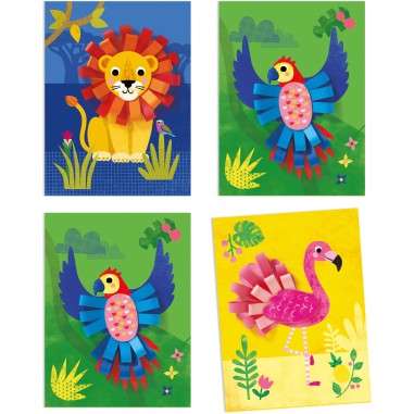 Djeco - Collages pour les petits - Avec des bouclettes Djeco - Collages pour les petits - Avec des bouclettes